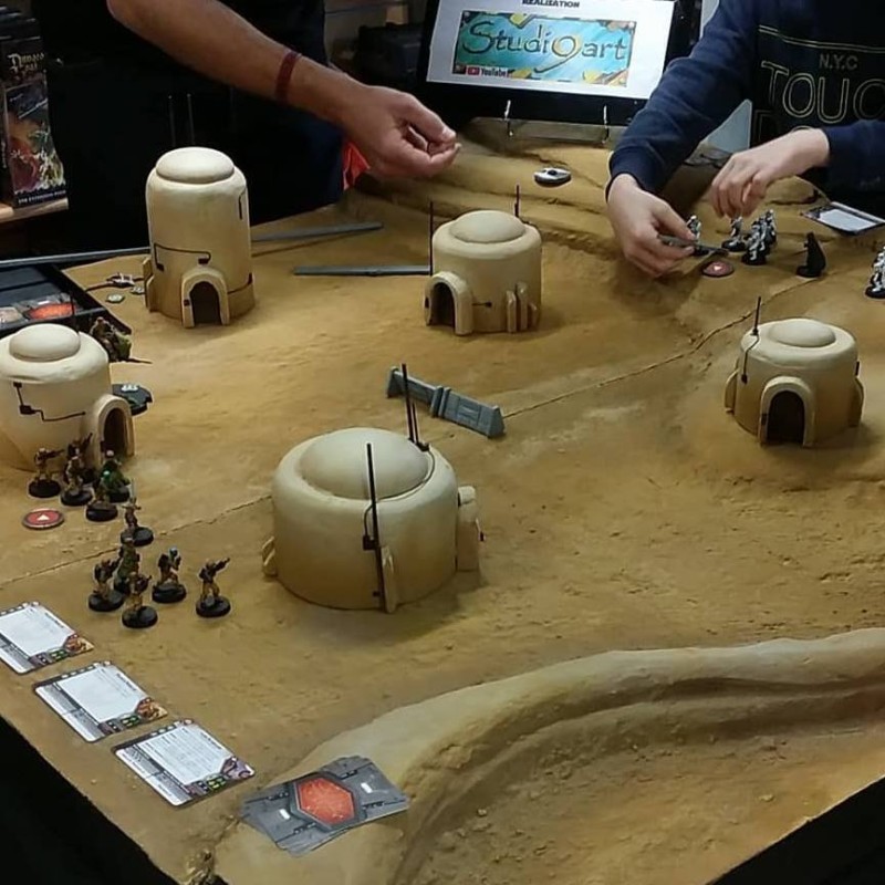 Table village désert  futuriste ( STAR WARS LEGION ÉCHELLE 32mm)